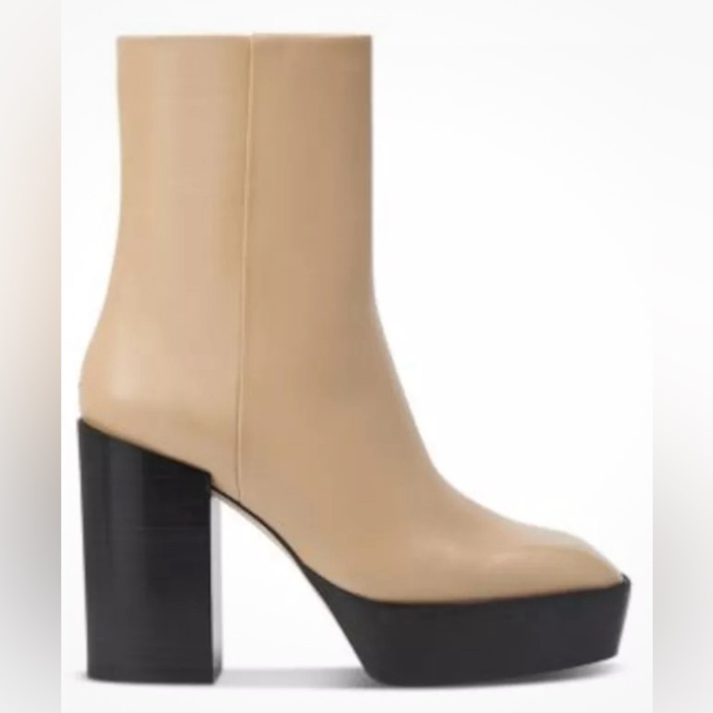 Aeyde - Berlin Square Toe High Heel Platform Booties